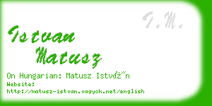 istvan matusz business card